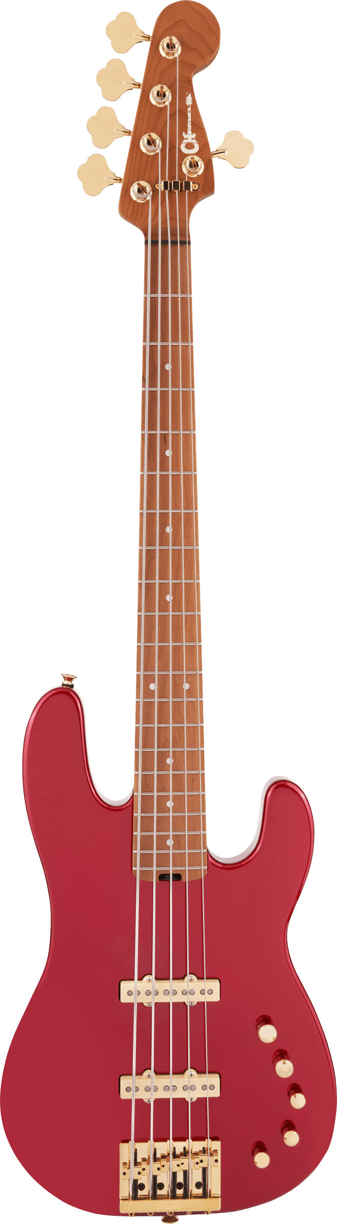 Charvel Pro-Mod San Dimas Bass JJ V CMN Bajo Eléctrico 5 Cuerdas Candy Apple Red 1