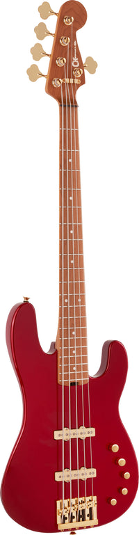 Charvel Pro-Mod San Dimas Bass JJ V CMN Bajo Eléctrico 5 Cuerdas Candy Apple Red 2