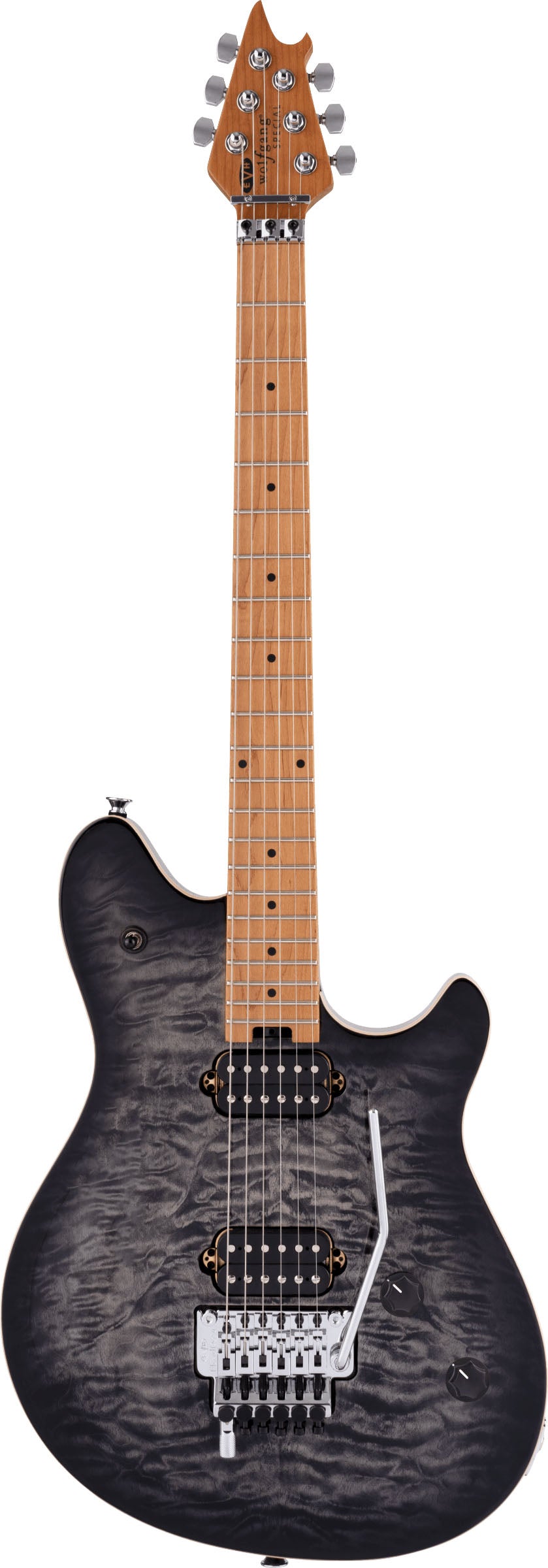 EVH Wolfgang Special QM Baked MN Guitarra Eléctrica Charcoal Burst 1