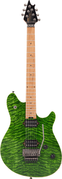 EVH Wolfgang Standard QM BKD MN Guitarra Eléctrica Transparent Green 1