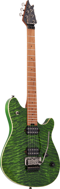 EVH Wolfgang Standard QM BKD MN Guitarra Eléctrica Transparent Green 2