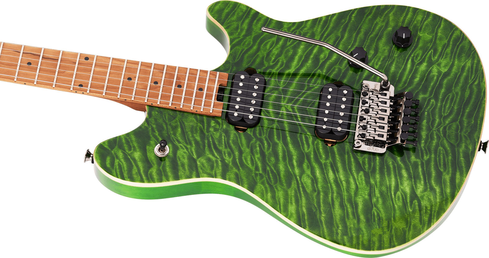 EVH Wolfgang Standard QM BKD MN Guitarra Eléctrica Transparent Green 6