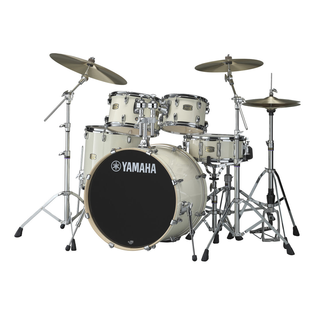 Yamaha SBP2F5 CLW HW780 Stage Custom Birch Batería Acústica con Herrajes Classic White 2