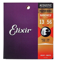 Elixir 16102 Nanoweb Phospor Bronze Medium Juego Cuerdas Guitarra Acústica 013-056 1