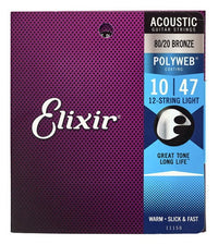 Elixir 11150 Polyweb Light Juego Cuerdas Acústica 12 Cuerdas 010 047 1