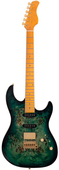 Sire S10 HSS TGR Larry Carlton Guitarra Eléctrica Transparent Green 1