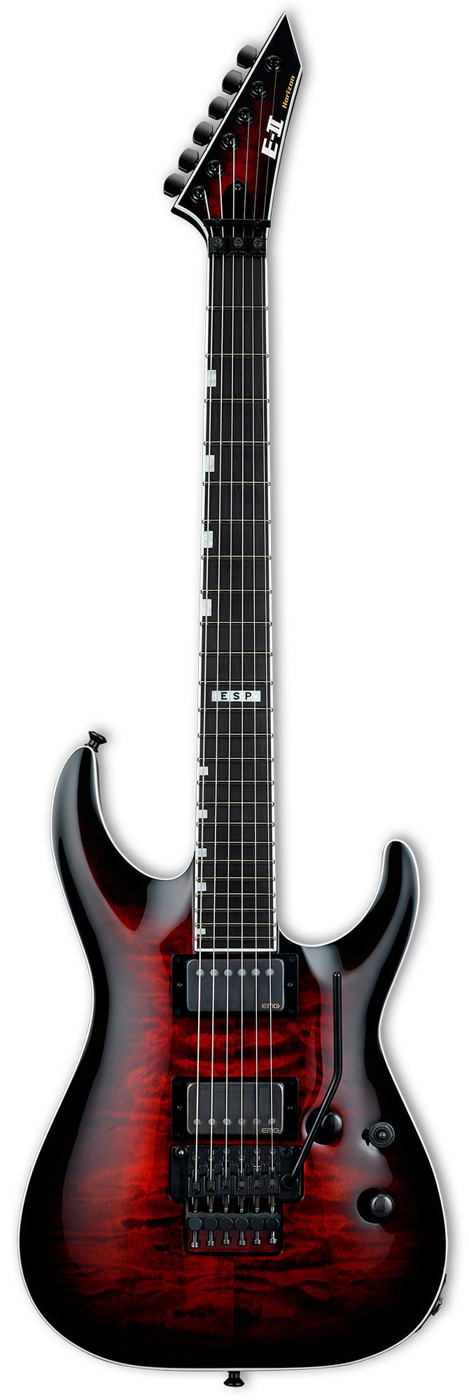 ESP EII Horizon FR II EMG STBCSB Guitarra Eléctrica See Thru Black Cherry Sunburst 1