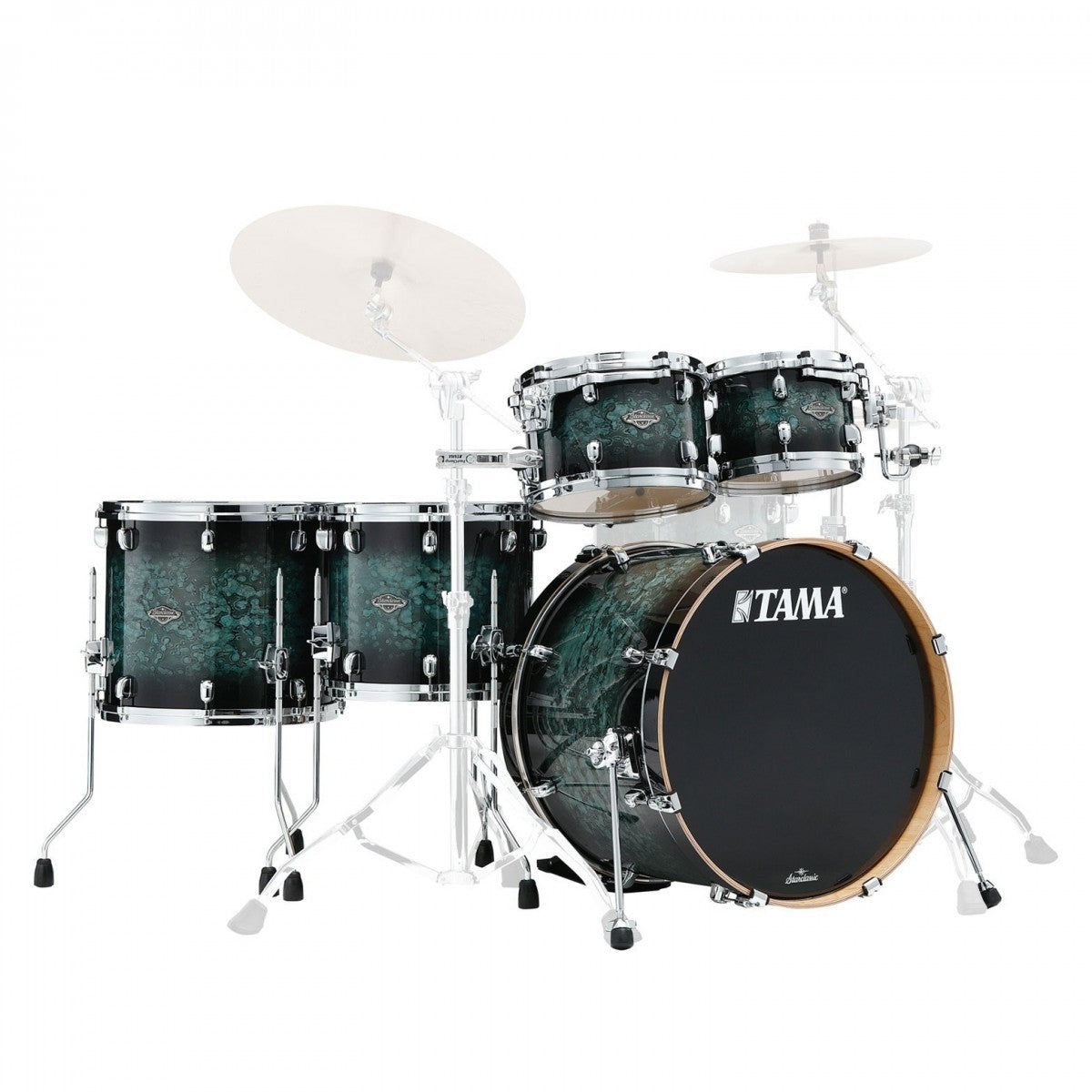 Tama MBS52RZS MSL Starclassic Performer Batería Acústica Molten Steel Blue Burst 11