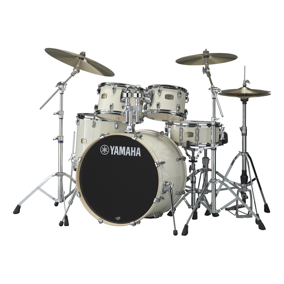 Yamaha SBP0F5 CLW HW780 Stage Custom Birch Batería Acústica con Herrajes Classic White 2