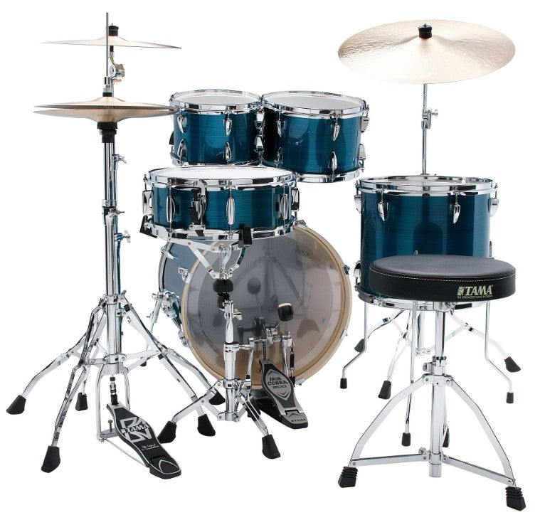 Tama IP58H6W HLB Imperialstar Batería Acústica con Herrajes Hairline Blue 3