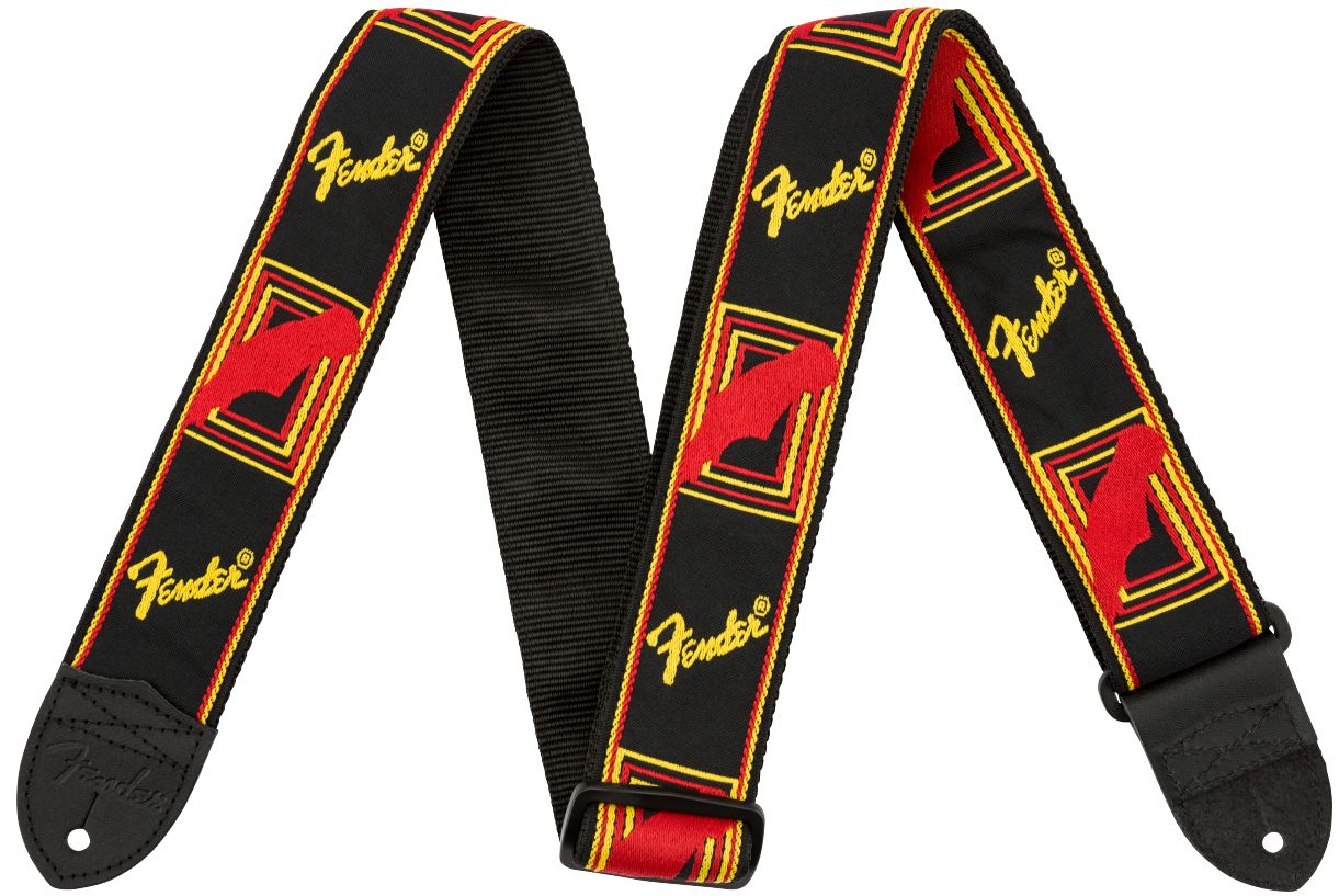 Fender 0990681500 Correa 2 Monogram Black/Yellow/Red 1