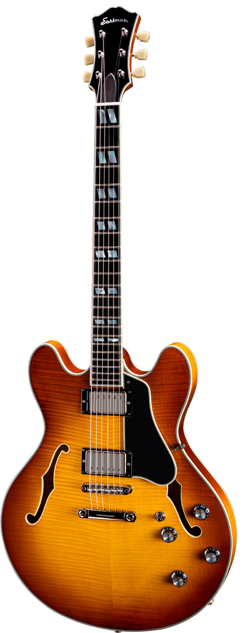 Eastman T486 GB Archtop Thinline Guitarra Eléctrica Gold Burst