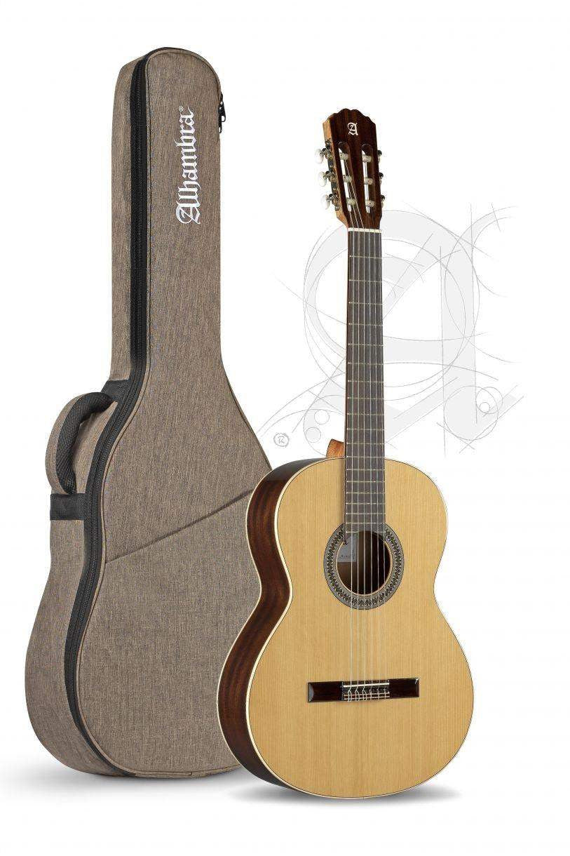 Alhambra 2C con Funda Guitarra Española Cedro Brillo 6