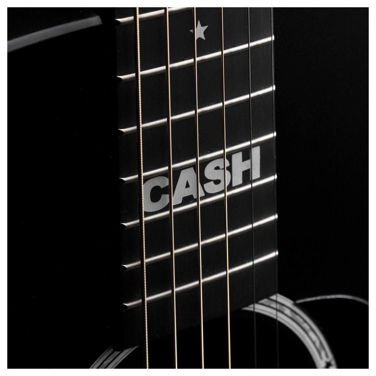 Martin DX Cash Johnny Cash Guitarra Electroacústica Dreadnought Negra 9