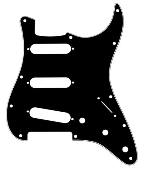 Fender 0991359000 Golpeador Standard Stratocaster 3 Single Coils 11 Screw Holes Black 3 Ply 1