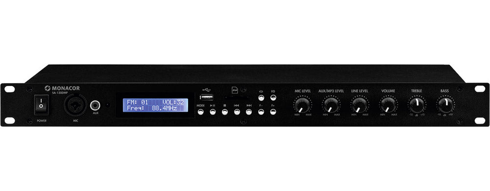 Monacor SA-130DMP Amplificador Mezclador Estéreo 1