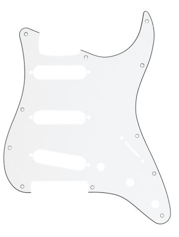 Fender 0991360000 Golpeador Standard Stratocaster 3 Single Coils 11 Screw Holes White 3 Ply 1