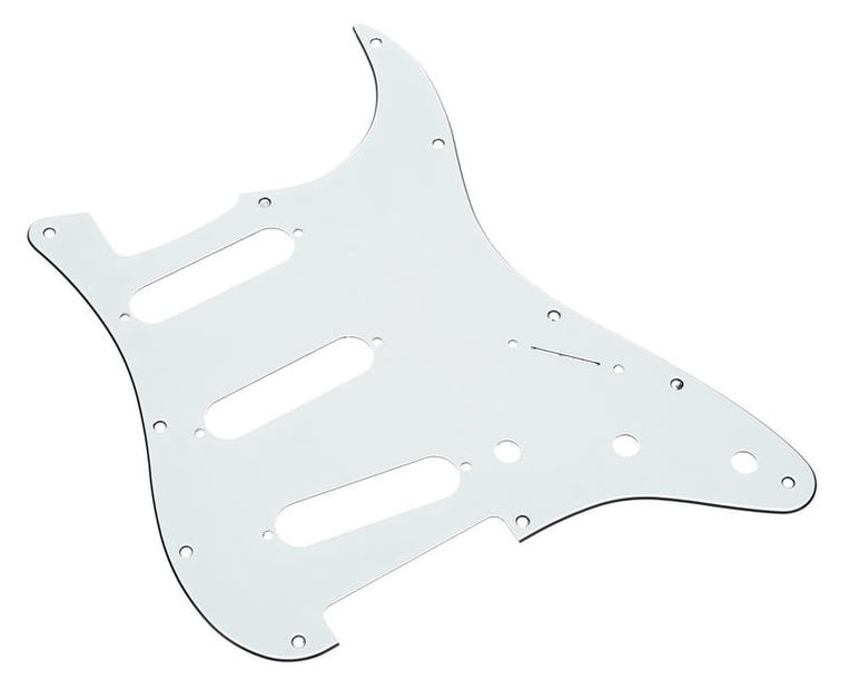 Fender 0991360000 Golpeador Standard Stratocaster 3 Single Coils 11 Screw Holes White 3 Ply 2