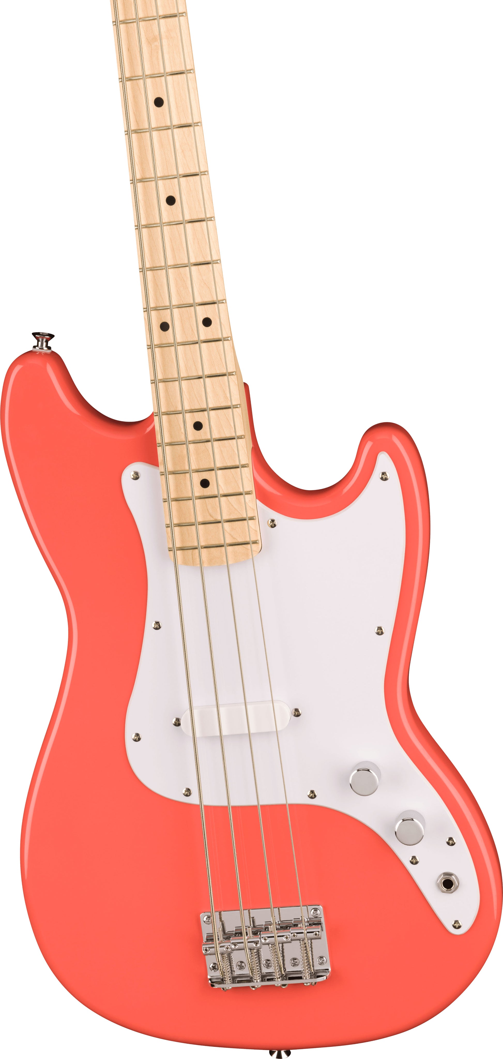 Squier Sonic Bronco Bass MN Bajo Eléctrico Tahitian Coral 3