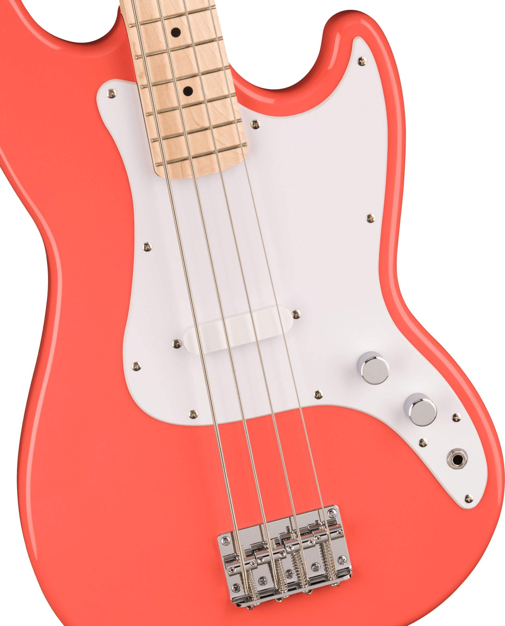 Squier Sonic Bronco Bass MN Bajo Eléctrico Tahitian Coral 4