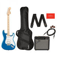 Squier Affinity Pack Stratocaster HSS MN LPB Guitarra Eléctrica Lake Placid Blue 1