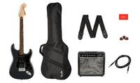 Squier Affinity Pack Stratocaster HSS IL CFM Guitarra Eléctrica Charcoal Frost Metallic 1