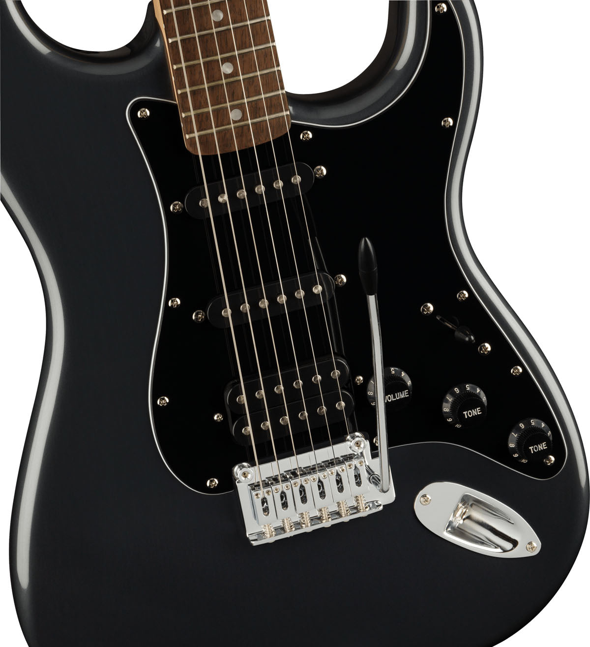 Squier Affinity Pack Stratocaster HSS IL CFM Guitarra Eléctrica Charcoal Frost Metallic 6