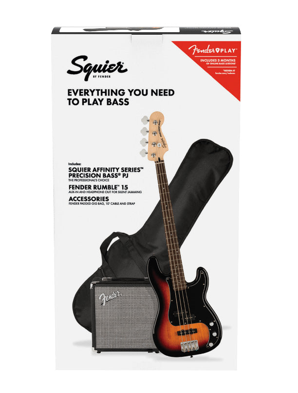 Squier Affinity Pack Precision Bass PJ 3TS IL Bajo Eléctrico 3 Colores Sunburst 2