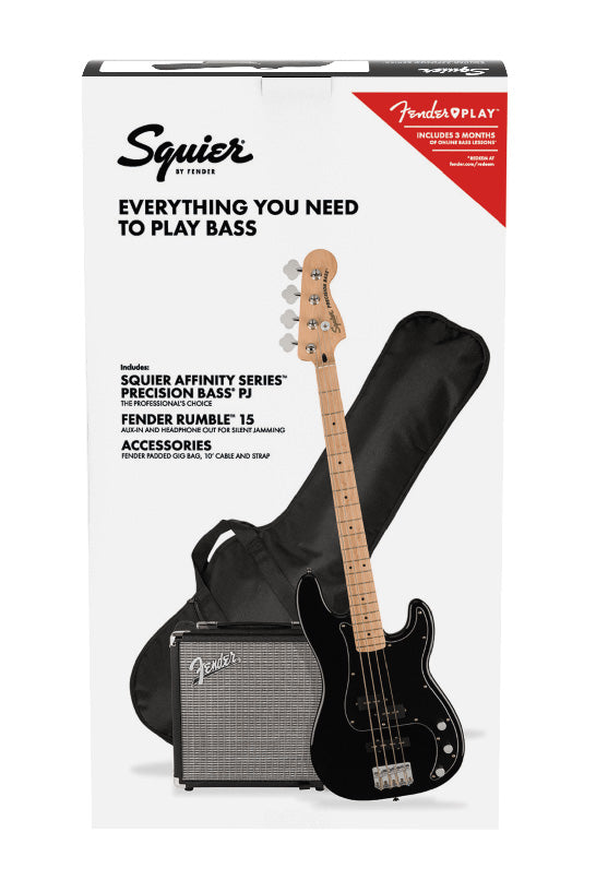 Squier Affinity Pack Precision Bass PJ BLK MN Bajo Eléctrico Negro 2