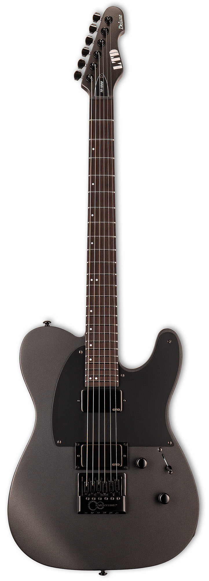 ESP LTD TE1000 CHMS Evertune Guitarra Eléctrica Charcoal Metallic Satin 1