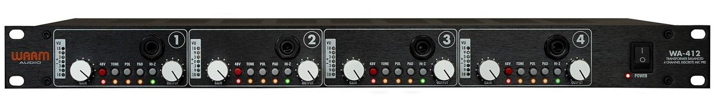 Warm Audio WA-412 Previo para Micrófono Cuatro Canales 1