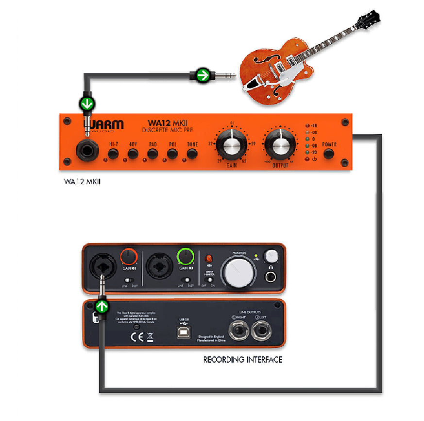 Warm Audio WA-12 MKII Previo para Micrófono Un Canal. 12