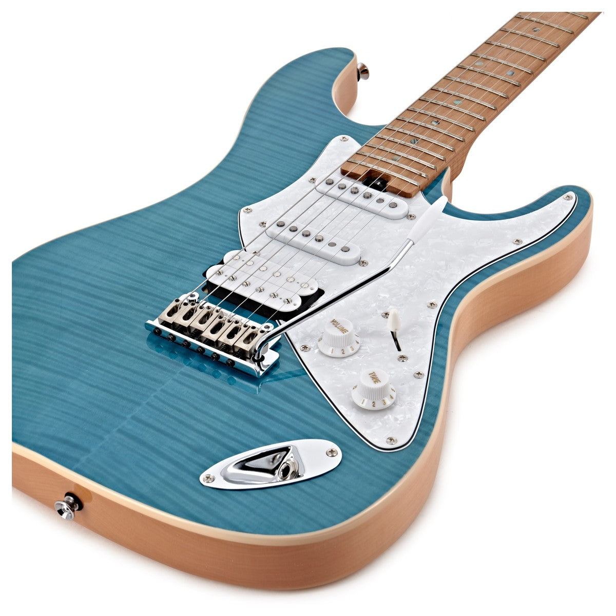 Aria 714 TQBL MK2 Fullerton Guitarra Eléctrica Turquoise Blue 4