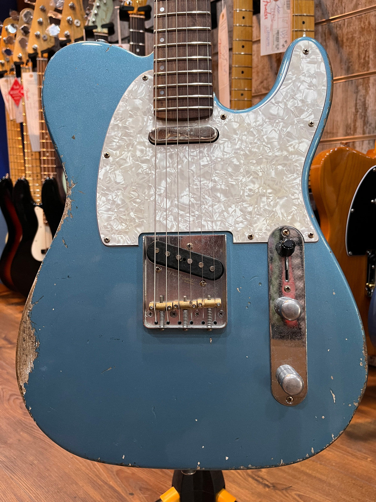 Franchin Guitars Mars Standard RW Guitarra Eléctrica Lake Placid Blue Medium Relic 2