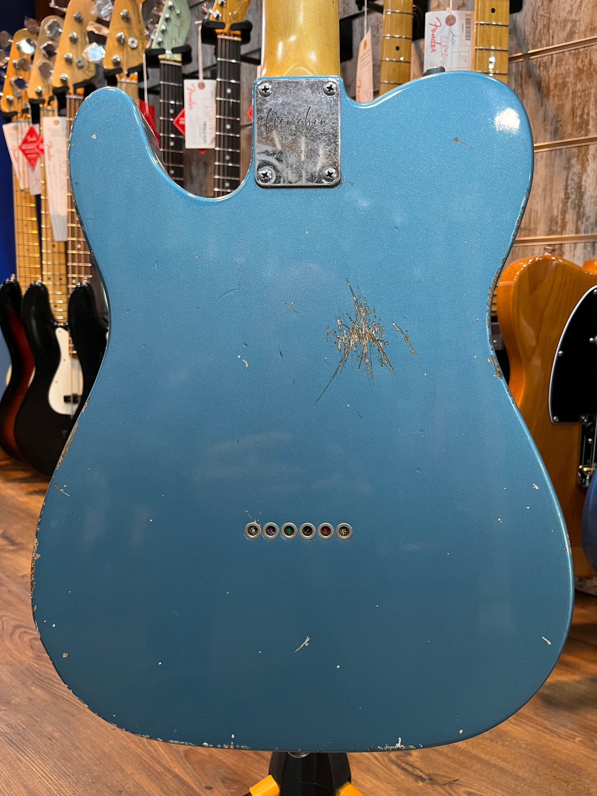 Franchin Guitars Mars Standard RW Guitarra Eléctrica Lake Placid Blue Medium Relic 7