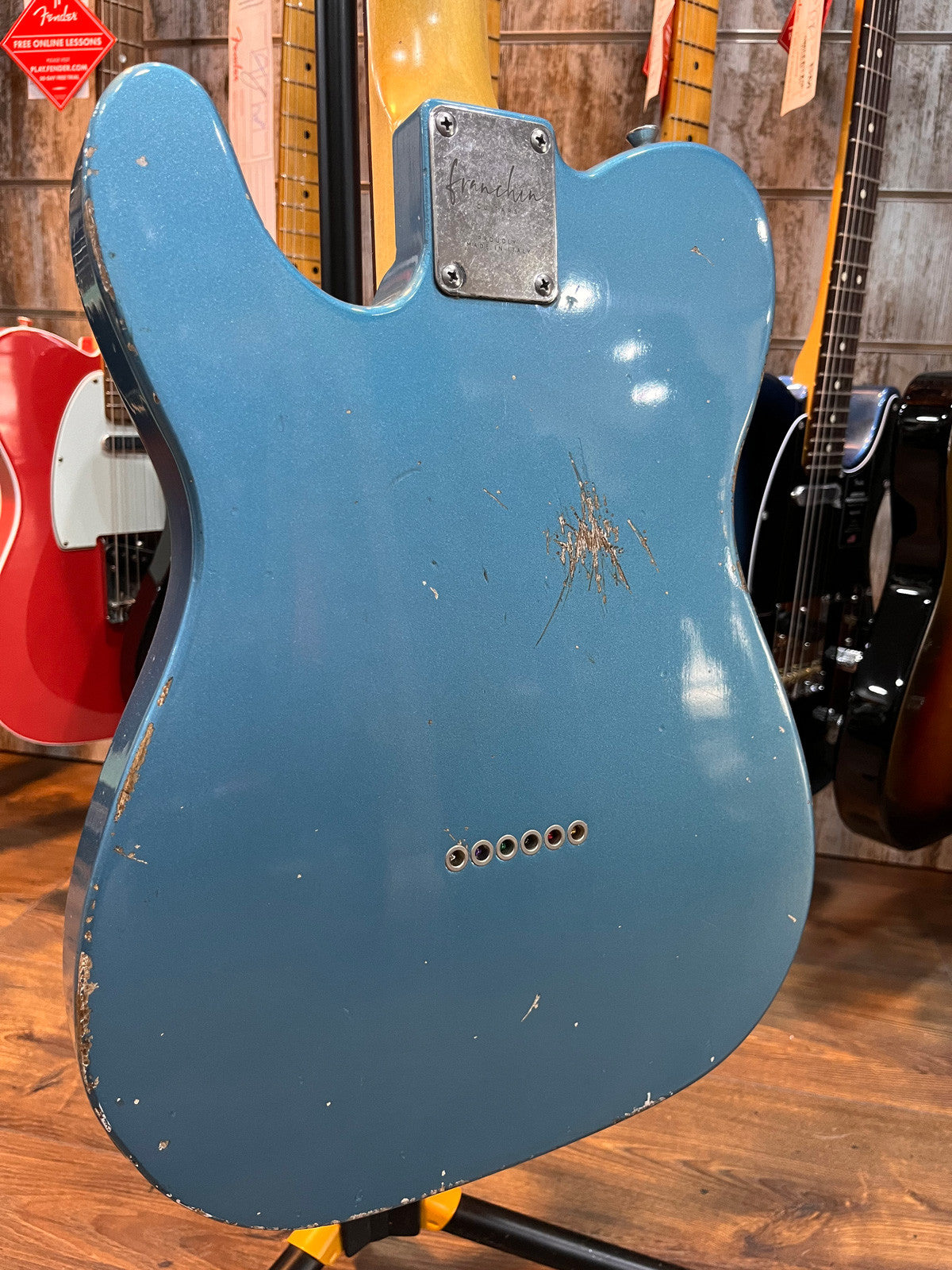 Franchin Guitars Mars Standard RW Guitarra Eléctrica Lake Placid Blue Medium Relic 9