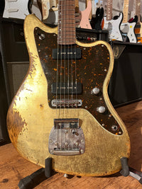 Franchin Guitars Neptune Metallic RW Guitarra Eléctrica Old Gold Metallic Heavy Relic 2