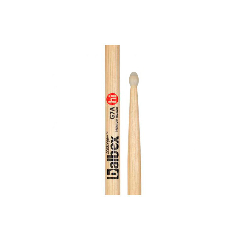 Balbex HIG7AN G7A Premium Hickory Baquetas Batería Punta Nylon 1