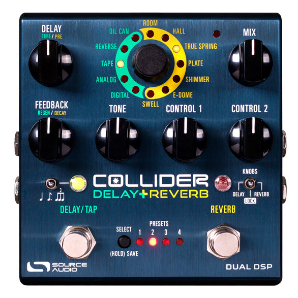 Source Audio SA263 Collider Delay+ Reverb Pedal Delay y Reverb Estéreo 15