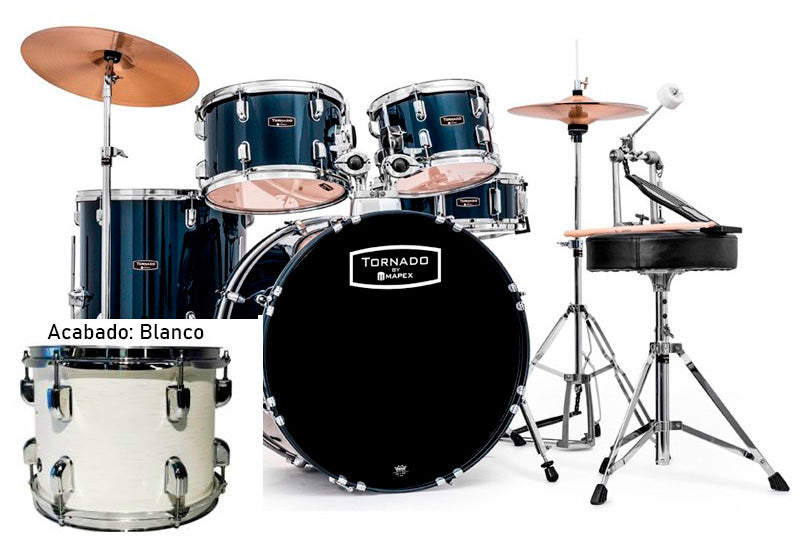 Mapex TNM5294FTCFH Tornado Batería Acústica con Herrajes Blanca 1