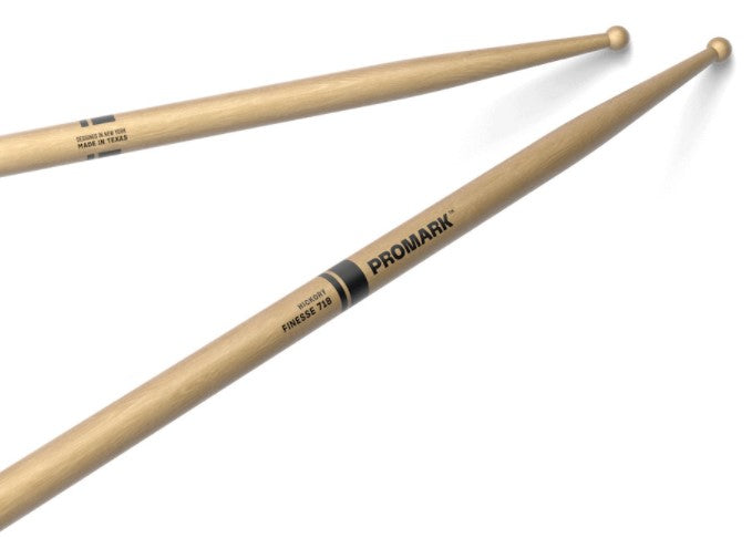 Pro Mark TX718W Finesse Hickory Samll Round Par Baquetas Batería 4