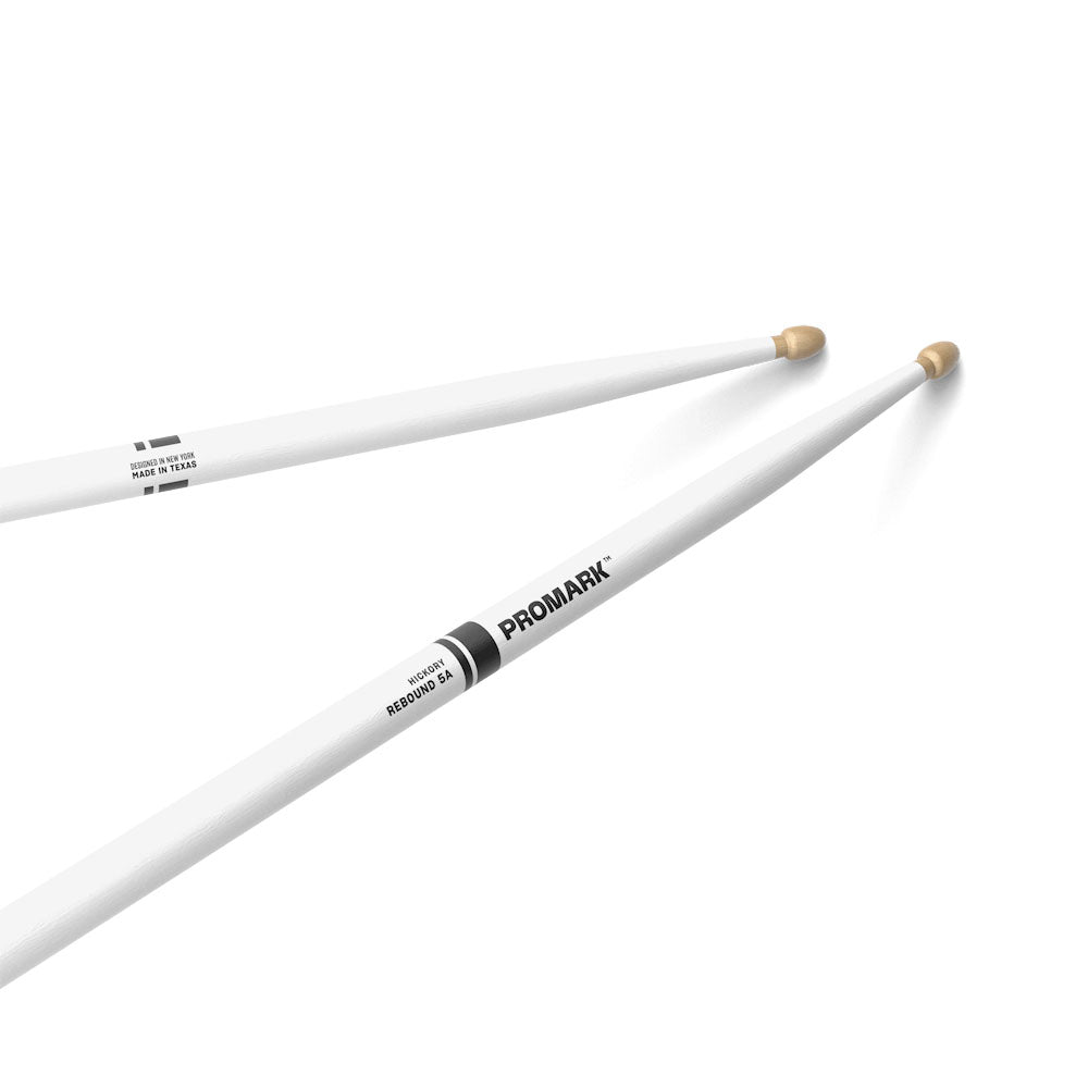 Pro Mark RBH565AW-White Rebound 5A Par Baquetas Batería Blancas 2