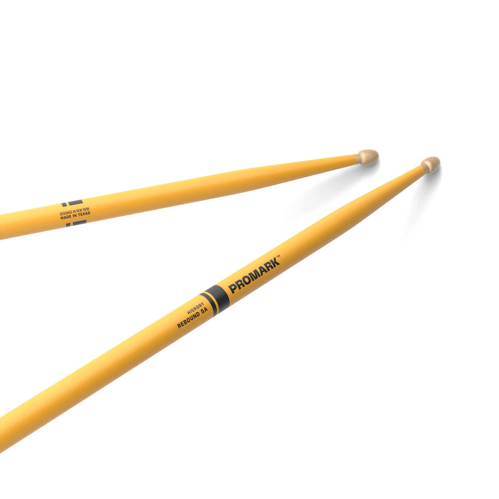 Pro Mark RBH565AW-Yellow Rebound 5A Par Baquetas Batería Amarillas 2