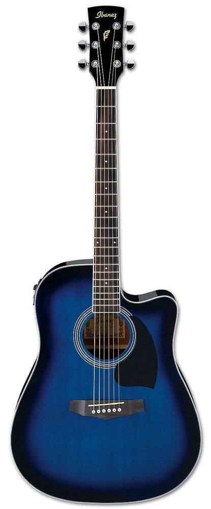 Ibanez PF15ECE TBS Guitarra Electroacústica Transparent Blue Sunburst 1