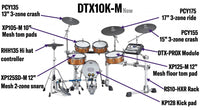 Yamaha DTX10KM RW Batería Electrónica Real Wood 18