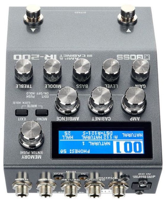 Boss IR200 Pedal IR de Pantalla y Amplificador 8