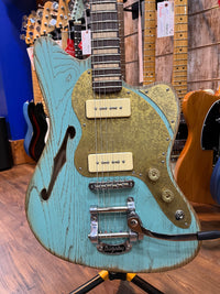 Paoletti Guitars 112 P90 Bigsby Lounge Custom Shop PF Guitarra Eléctrica Surf Green 2