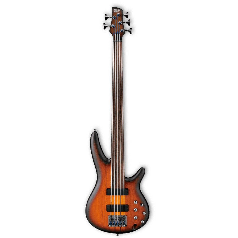 Ibanez SRF705 BBF Workshop Bajo Eléctrico 5 Cuerdas Fretless Brown Burst Flat 1