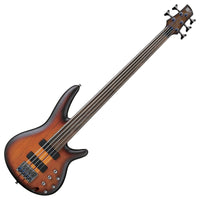 Ibanez SRF705 BBF Workshop Bajo Eléctrico 5 Cuerdas Fretless Brown Burst Flat 5