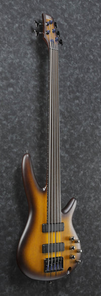 Ibanez SRF705 BBF Workshop Bajo Eléctrico 5 Cuerdas Fretless Brown Burst Flat 6